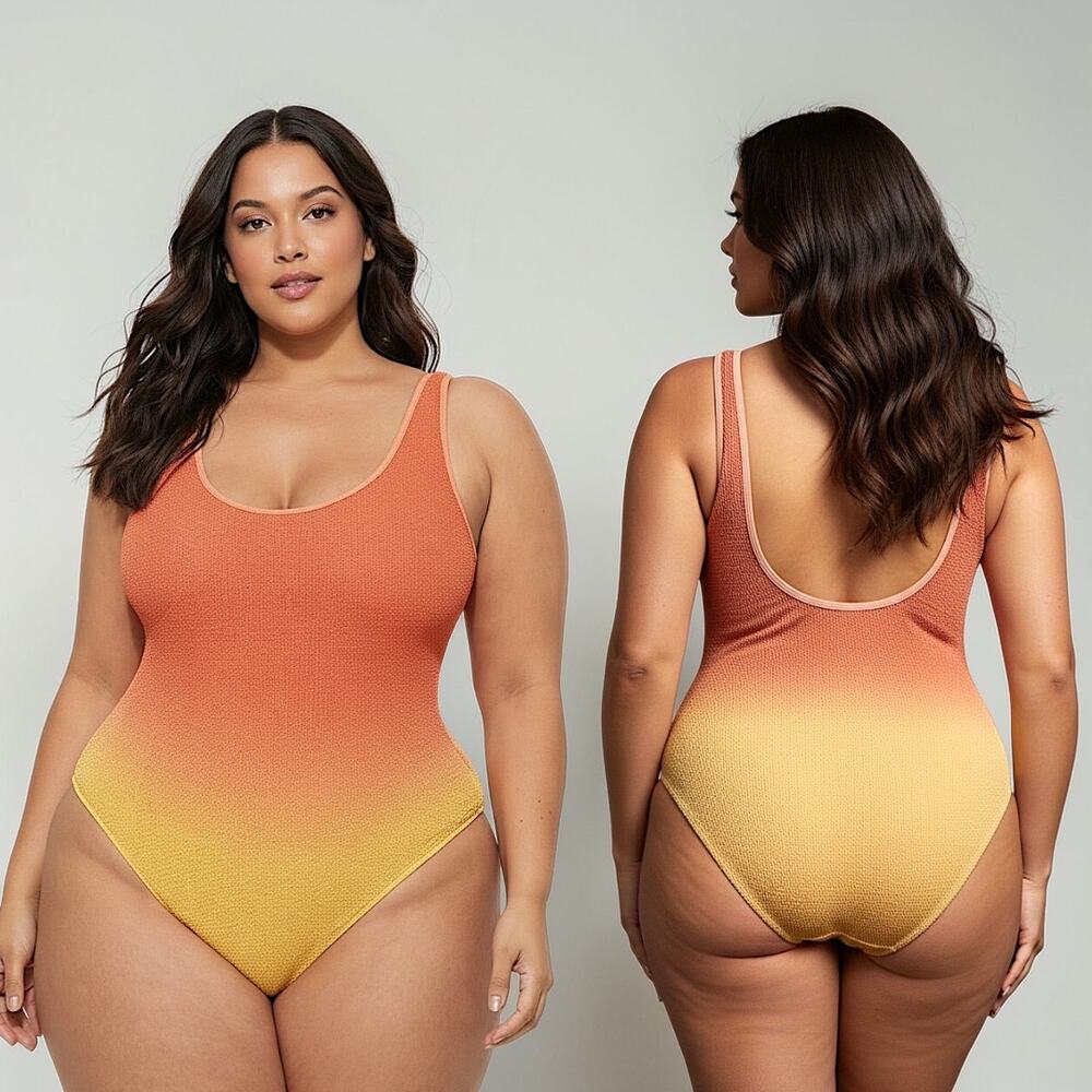 Good American Always Fits Modern Tank One Piece Peach Ring 2XL/3XL NWT